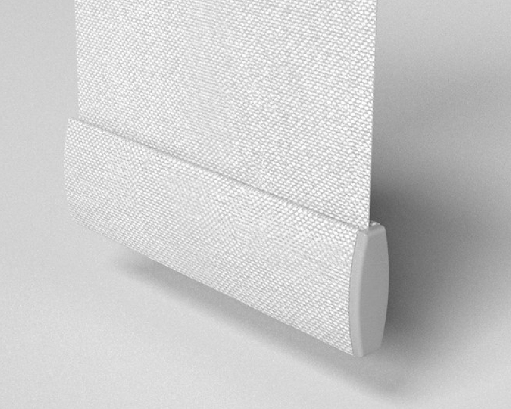 Fabric insert bottom rail