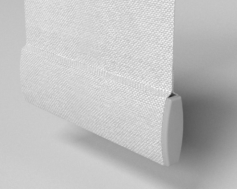 Hem bar with end cap bottom rail